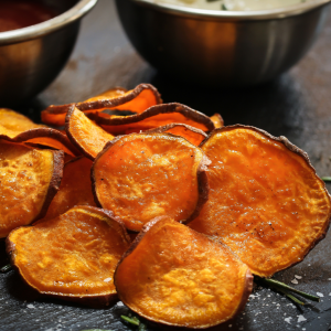 Chips de calabaza al horno crujientes