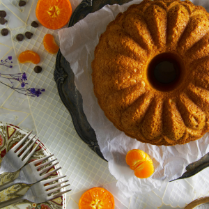 Bizcocho casero de mandarina esponjoso y natural