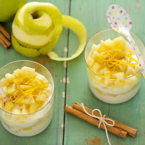 Postre saludable de manzana Val Venosta en vasito