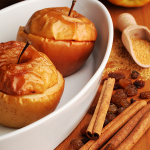 Manzana Samboa al horno rellenas de canela y pasas