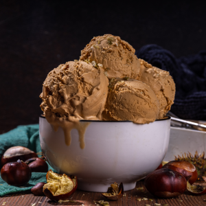 Helado artesanal de castañas, cremoso y natural. Disfrutaonline