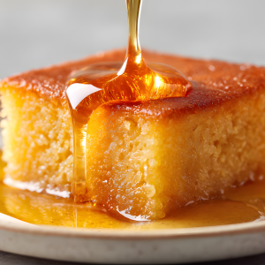 Bizcocho bañado en miel de mil flores