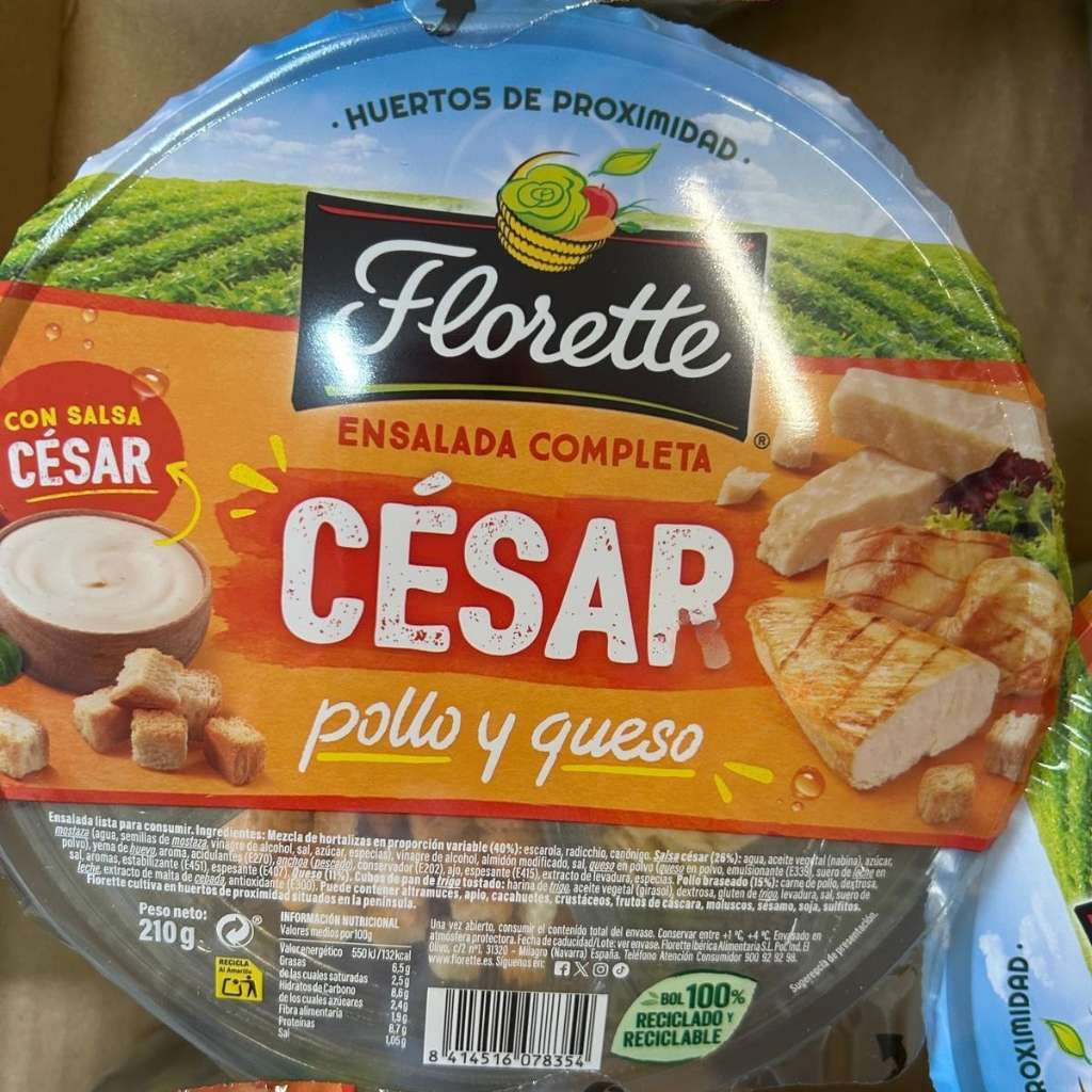 Ensalada césar Florette en bol. listo para comer. 210 g